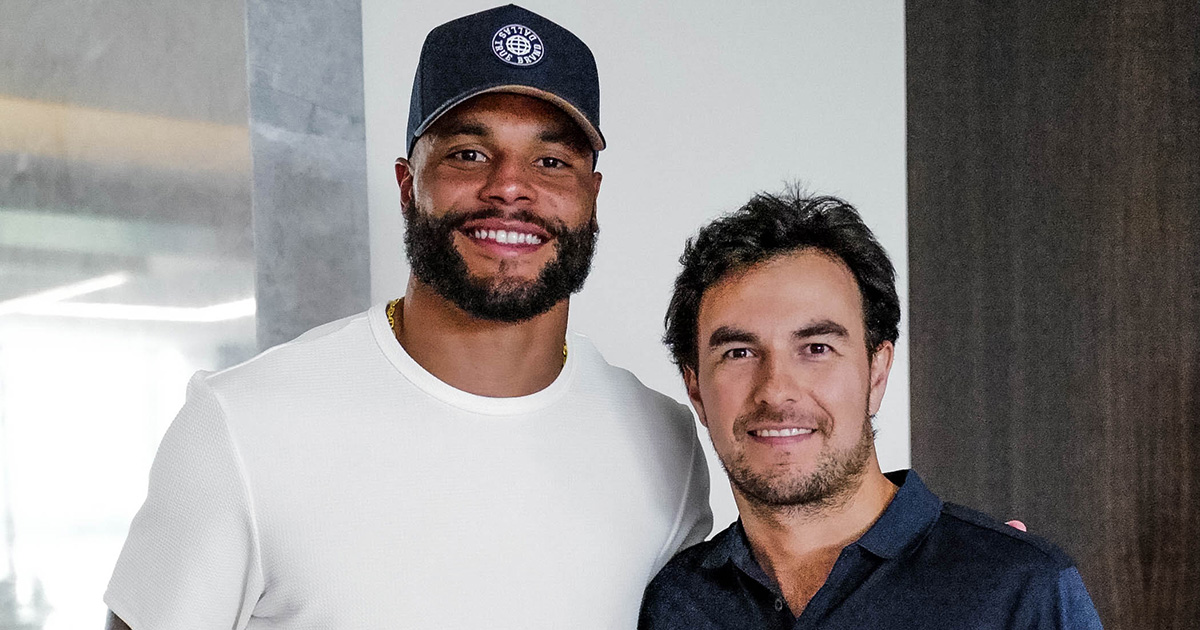 Checo Pérez visita a los Cowboys de la NFL y queda impresionado